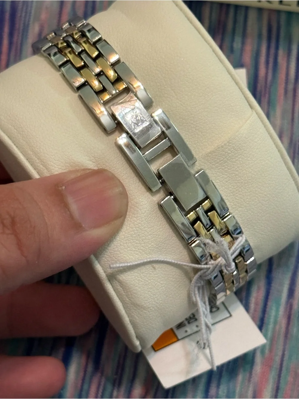 Anne Klein Two-Tone Silver and Gold Round Dial Women's Watch